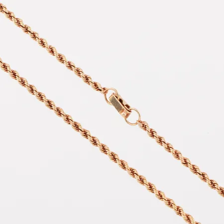 Collier, längd ca 39 cm, bredd 2.5 mm, 18k. Vikt: 11,2 g