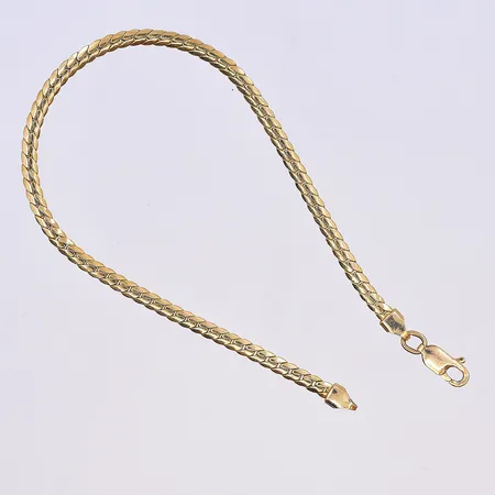 Armband, längd 19 cm, bredd 3 mm, 18K. Vikt: 2,8 g