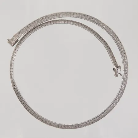 Kedja, halvstelt, 42cm, bredd 6,2mm, defekt lås, 925/1000 silver,  Vikt: 26,4 g