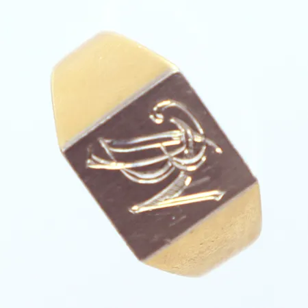 Klackring , gravyr , Ø18¼, vitguld på plattan, 18k Vikt: 9,5 g