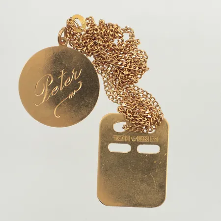 Diverse guld, defekt, gravyr, 18K Vikt: 7,5 g