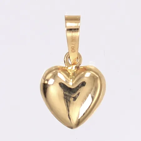 Hänge hjärta, 14x8mm, 18K  Vikt: 0,4 g