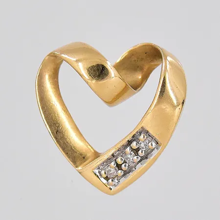 Hänge hjärta, 11,5x11,5mm, 18K Vikt: 1,1 g