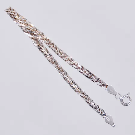 Armband längd ca 18,5cm, bredd ca 4mm, 925/1000 silver Vikt: 3,5 g