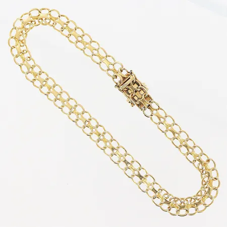 Armband X-länk, 18,5cm, bredd 6mm, 18K Vikt: 6,7 g
