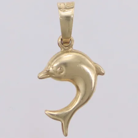Hänge delfin, längd 18,2mm, bredd 8,8mm, 14K Vikt: 0,4 g