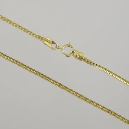 Halskedja, längd 45 cm, bredd 1,6 mm, 21K Vikt: 6,8 g