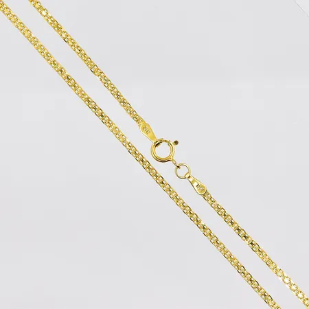 Kedja X-länk, 50cm, bredd 1,5mm, 21K Vikt: 2,4 g