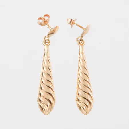 Örhängen paret, höjd ca 37 mm, 18k. Vikt: 2,2 g