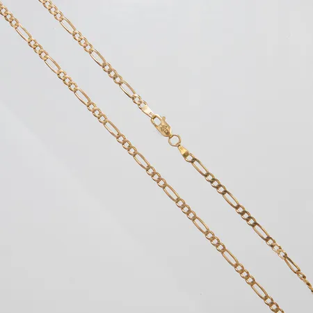 Kedja Figaro, längd ca 49,5, bredd 3mm, Balestra, 18K Vikt: 8,8 g