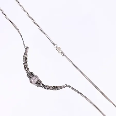 Halscollier, 44cm, bredd 2-10mm, silver 925/1000 Vikt: 12,4 g