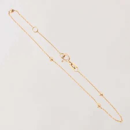 Armband med integrerade kulor, längd 17-19,5cm, bredd 0,5-2,5mm, 18K Vikt: 1,1 g
