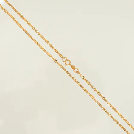 Halskedja singapore, 50cm bredd 2mm, 21K Vikt: 4,7 g
