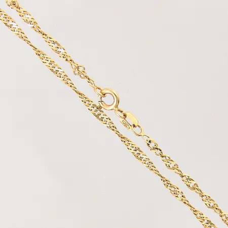 Kedja Singapore, längd: 46,5cm, bredd: 2,2mm, GHA, 18K Vikt: 4,4 g