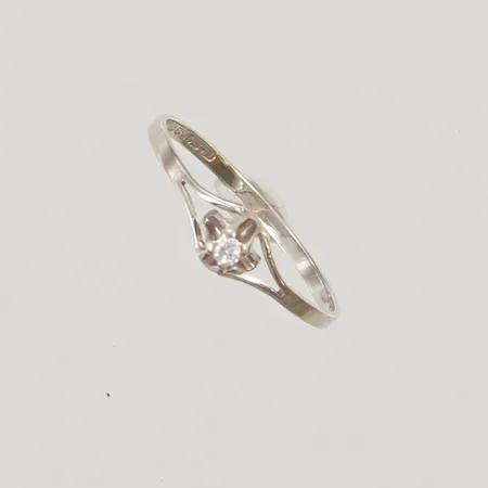 Ring, diamant 0,05ct, Ø17½, bredd:5mm, 18K 1,0g.