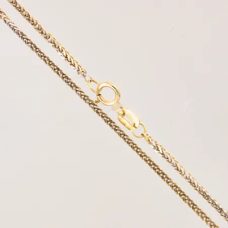 Kedja Rävsvans, längd: 45,5cm, bredd: 1,1mm, 18K  Vikt: 2,1 g