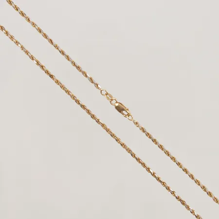 Kedja, Cordell, 50cm, bredd:1,5mm, röd/vitguld, 18K 8,0g.