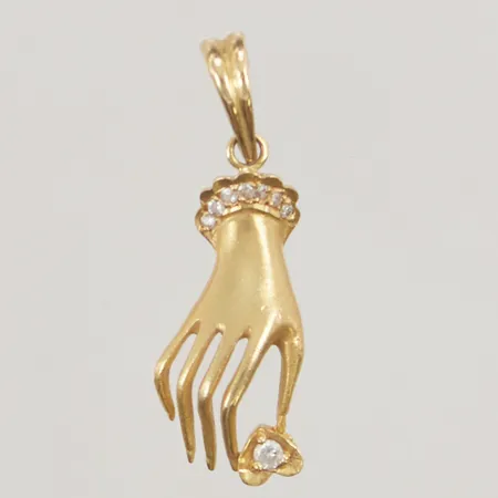 Hänge, "hand", 27mm, 18K 3,2g.