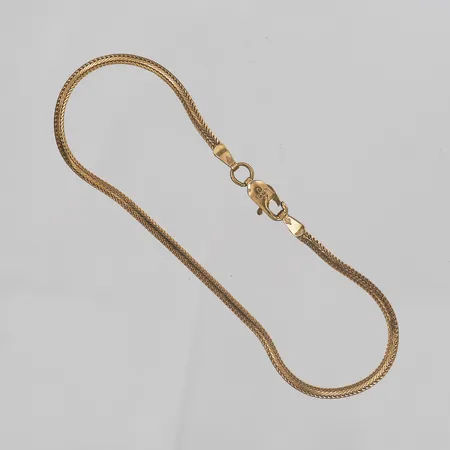 Armband, Rävsvans, 18,5cm, bredd 2mm, 18K Vikt: 2,4 g