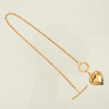 Armband cordell med integrerat hänge "hjärta" längd ca, 22mm, bredd 2-14mm, 18K, 3,8g 