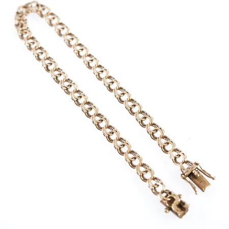 Armband, bismarck, 19,5cm, bredd 5mm, 18k Vikt: 8,1 g