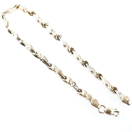 Armband, 19,5cm, bredd 3,5mm, 14k Vikt: 4,2 g