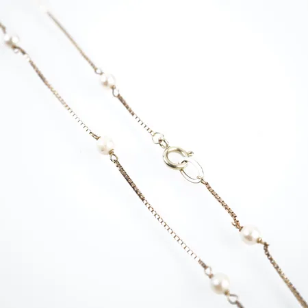 collier m pärlor, 77,5cm Ø5mm, 14k Vikt: 9,1 g