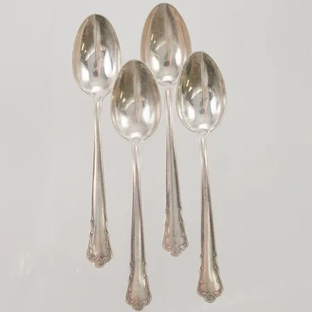 4 Kaffeskedar, 12cm, 830/1000 Silver 50,2g.