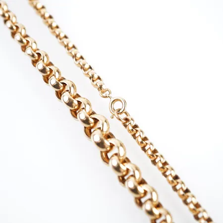 Collier, dosserad, 43cm, bredd 10mm, 14k Vikt: 24,8 g