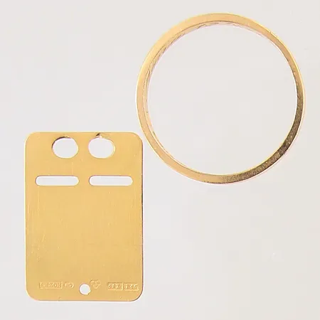 Ring, hänge, gravyr, 18K Vikt: 6 g