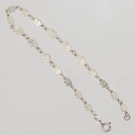 Armband, elefanter, 20cm, bredd 4,3mm, 925/1000 silver,  Vikt: 5,6 g