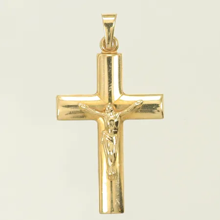 Hänge krucifix, 35mminkl ögla bredd 19mm, 9K  Vikt: 1,2 g