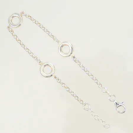 Armband ärtlänk, 19cm bredd 2-10mm, 925/1000-delar,  Vikt: 4,6 g