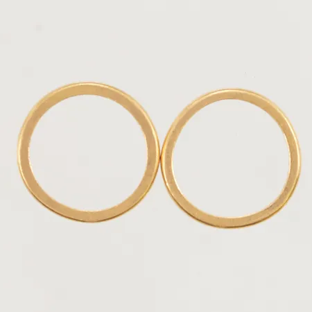 2 Ringar, gravyr, skev, 23K 9,8g.