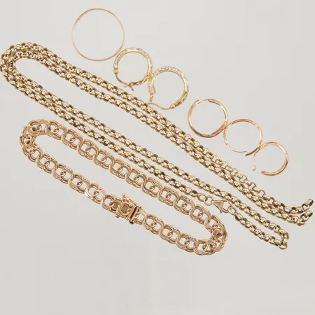 Diverse guld, defekt, 18K 30,1g.