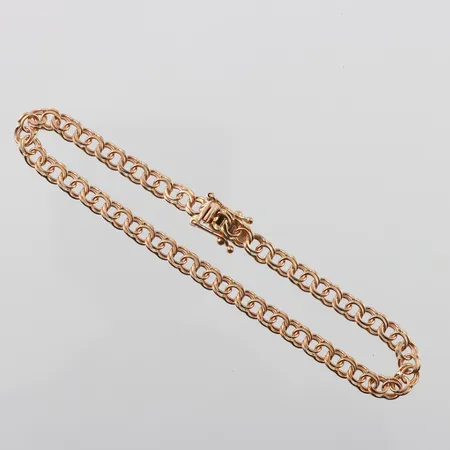 Armband Bismarck, längd 16cm, bredd 3,8mm, Guldfynd, 18k Vikt: 4,6 g