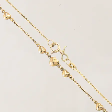 Kedja med integrerade hängen, längd 42cm, bredd 1-5,2mm, ostämplad, 18K Vikt: 4,1 g