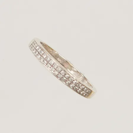 Ring, diamanter 36x ca 0,005ct, Ø17, bredd:3mm, gravyr, 18K 2,3g.