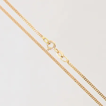 Kedja Pansar, längd 38cm, bredd 1,6mm, Balestra, spår av lagning, 18K  Vikt: 3,7 g