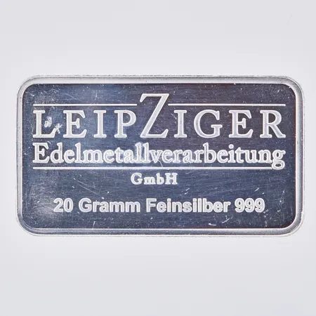 Tacka, Leip Ziger, GmbH, Ø 21 x 37mm, 999/1000 Silver Vikt: 20,1 g