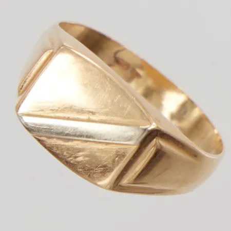 Klackring, stl 23½, bredd 4-11,5mm, bruksskick, GHA, 18K, Vikt: 3,6 g