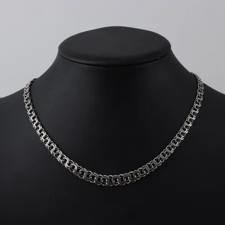Collier Bismarck, doserat, längd 45cm, bredd 5,5-8,5mm, silver Vikt: 20,8 g