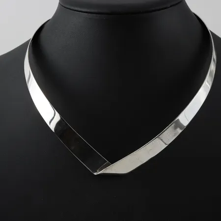 Collier stelt, silver 925/1000, diameter ca 13 cm. Vikt: 34 g
