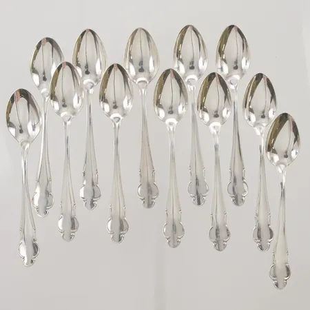 12 Moccaskedar, 10cm, 830/1000 Silver 107,2g.