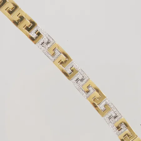 Armband, diamanter 102x ca 0,01ct, 18cm, bredd:10mm, 18K 42,1g.