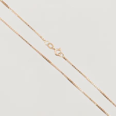 Kedja, Venezia, 45cm, bredd:1mm, 18K 5,2g.