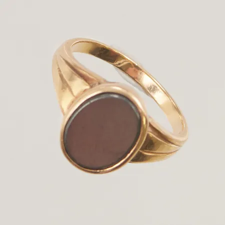 Ring, Ø16¾, bredd:12mm, hematit, 18K 5,9g.
