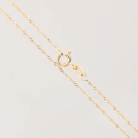 Collier Singapore, längd 38cm, bredd 0,8mm, 18K Vikt: 0,9 g