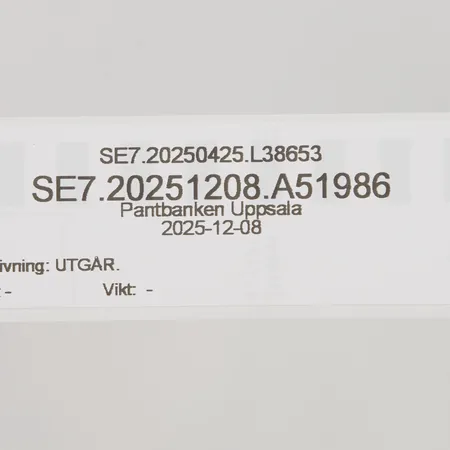 UTGÅR. Vikt: 0 g