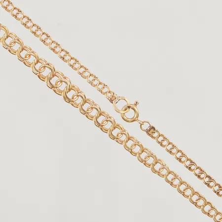 Collier, Bismarck, 44cm, bredd:3-6mm, 18K 9,9g.